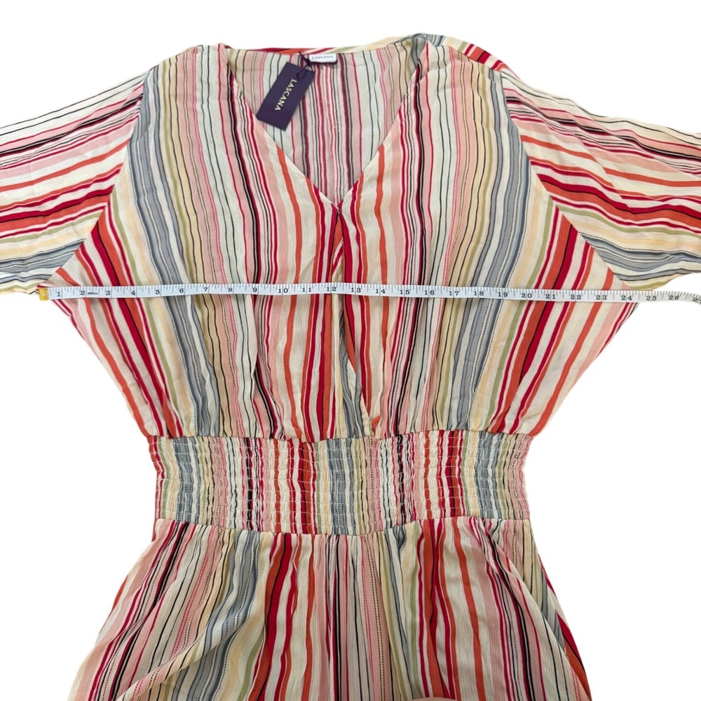 Lascana Striped Swim Cover Up Mini Dress Womens Size 10 Multicolor Beachwear NWT - Picture 9 of 10